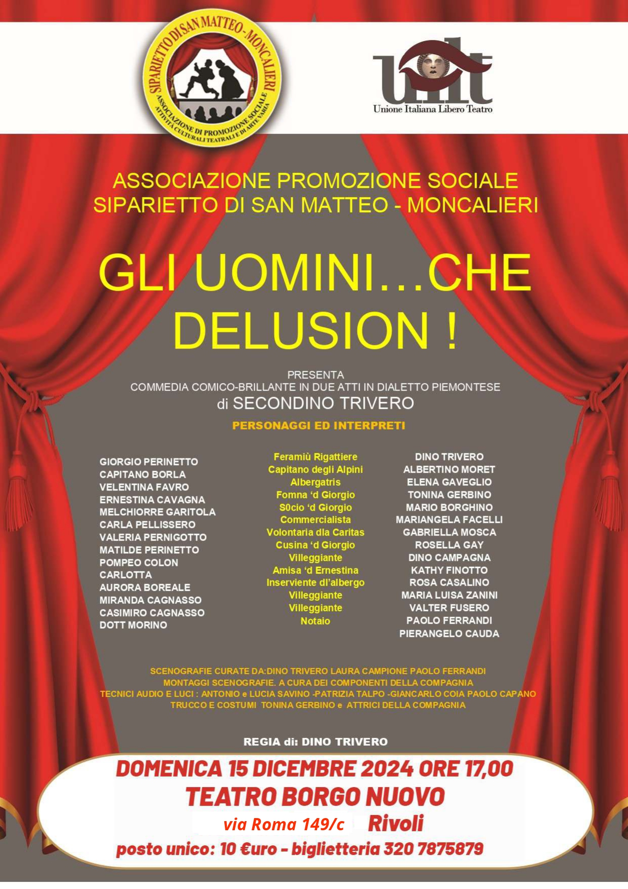 Teatro // Gli uomini ... che delusion ! // Domenica 15 dicembre ore 17.00 Costo 10 €